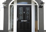 Entrance door with side lights