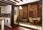 uPVC Multi-fold door in mahongany